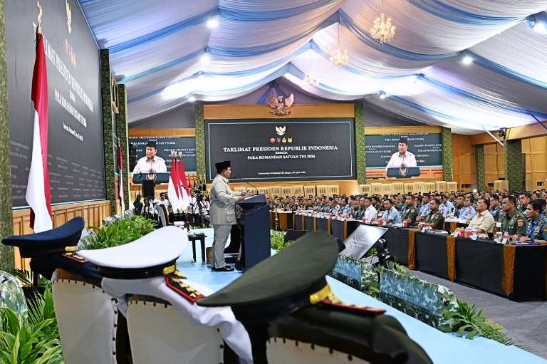 Beri Taklimat Kepada 1.500 Komandan Satuan TNI, Presiden Prabowo Kobarkan Semangat Juang dan Soliditas