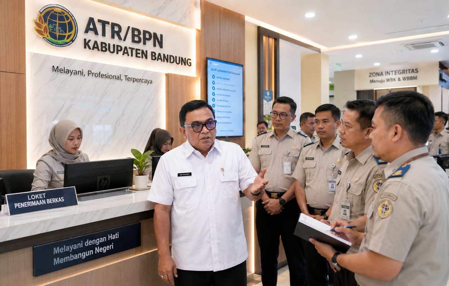 Kanwil ATR/BPN Jabar Pantau dan Evaluasi Pelaksanaan Pelayanan di Kantor ATR/BPN Kabupaten Bandung
