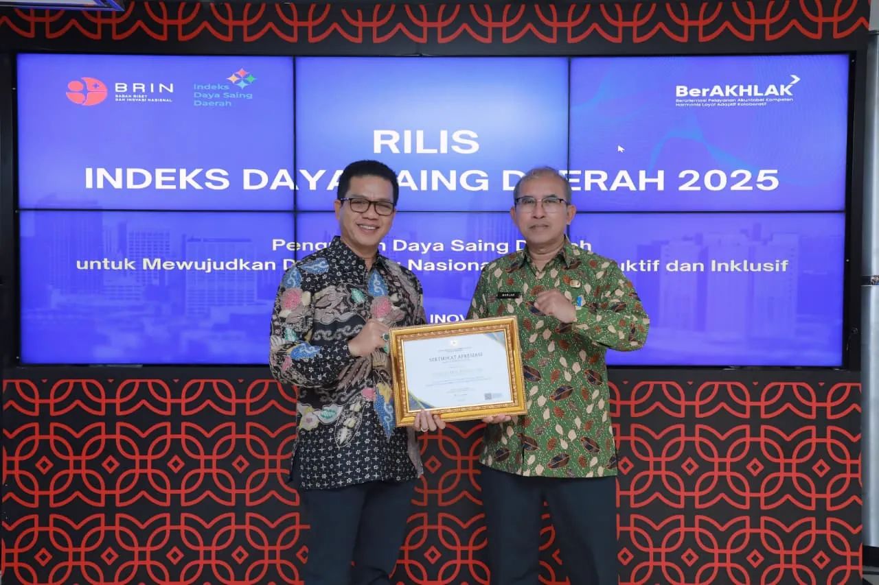 IDSD Lampaui Skor Nasional, Bupati Bandung Raih Penghargaan BRIN